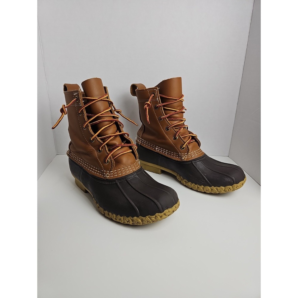 LL BEAN Women's Bean Boots Duck Boots Brown Leather Waterproof Size 6M